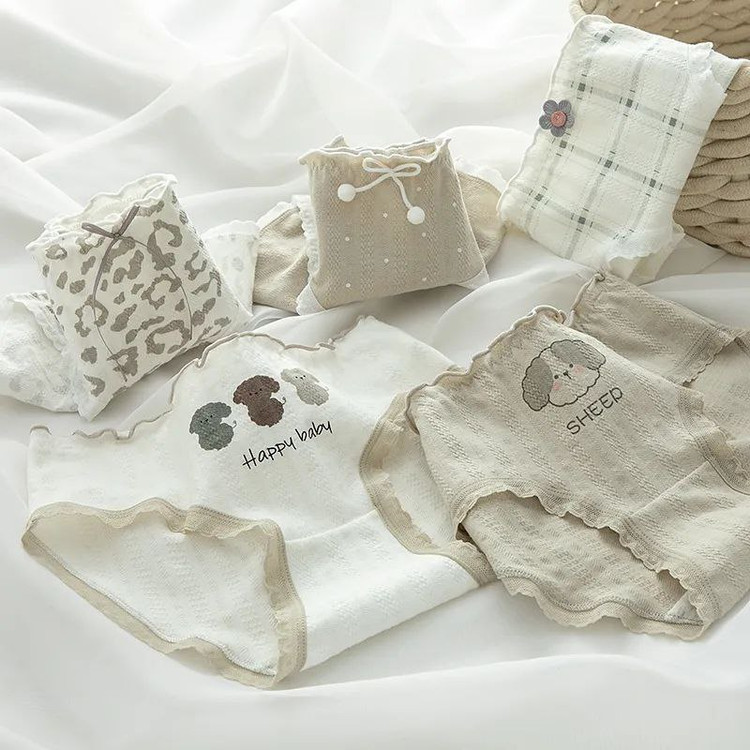 پک شورت اسلیپ عروسکی زنانه جنس کبریتی نخ پنبه (Cotton) - فری سایز 5 عددی