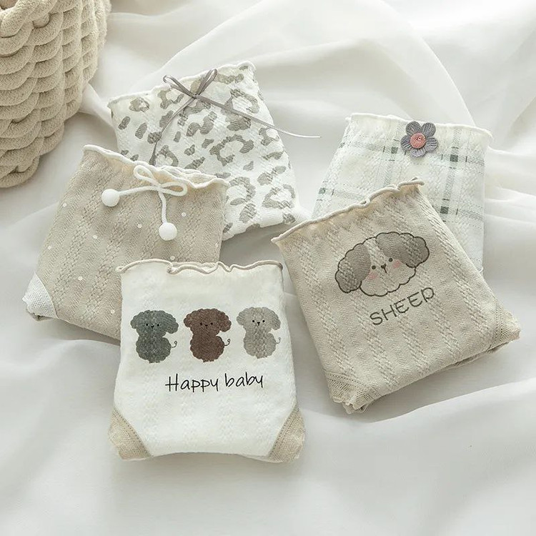 پک شورت اسلیپ عروسکی زنانه جنس کبریتی نخ پنبه (Cotton) - فری سایز 5 عددی